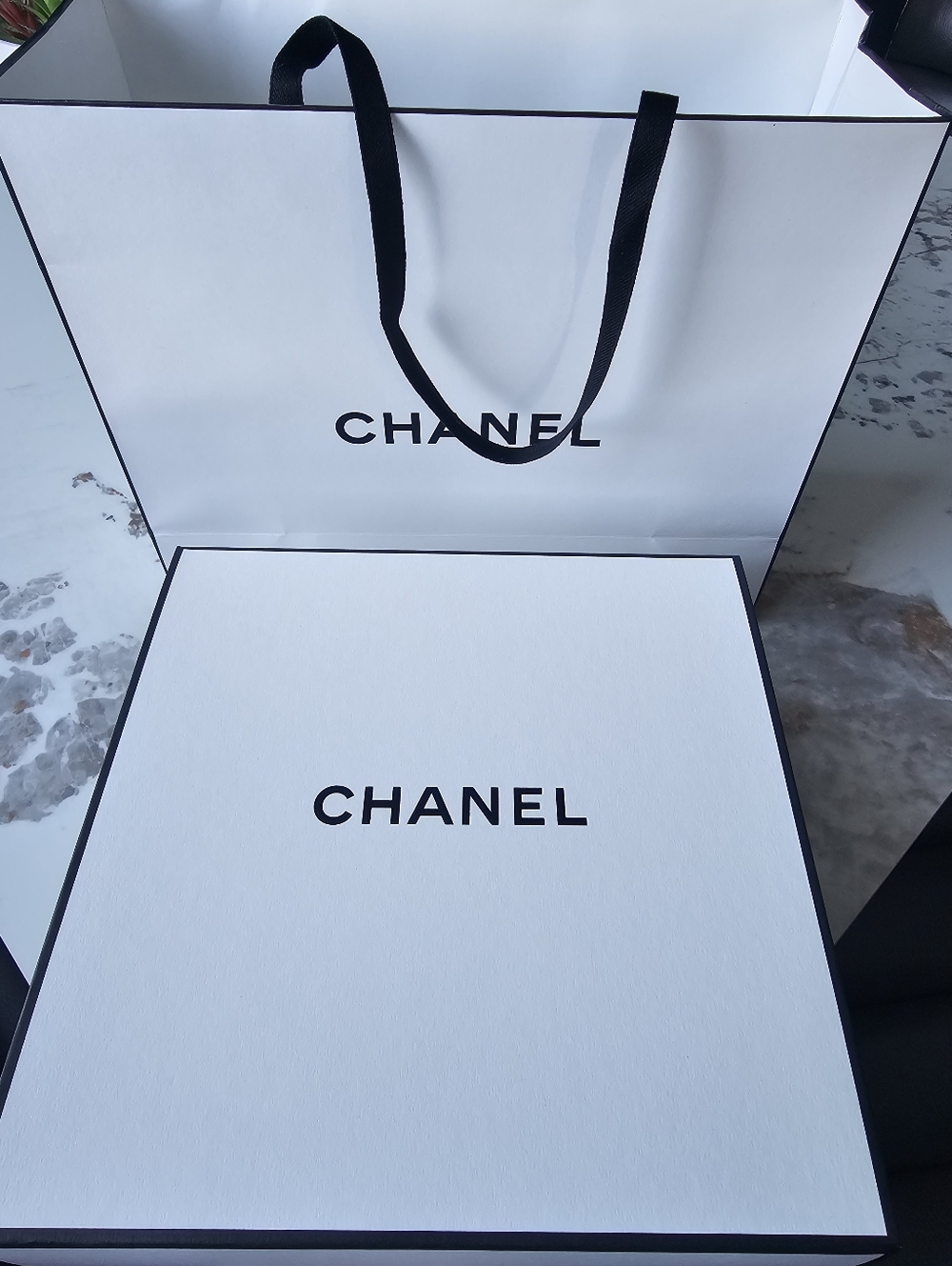Chanel White Logo Gift Box